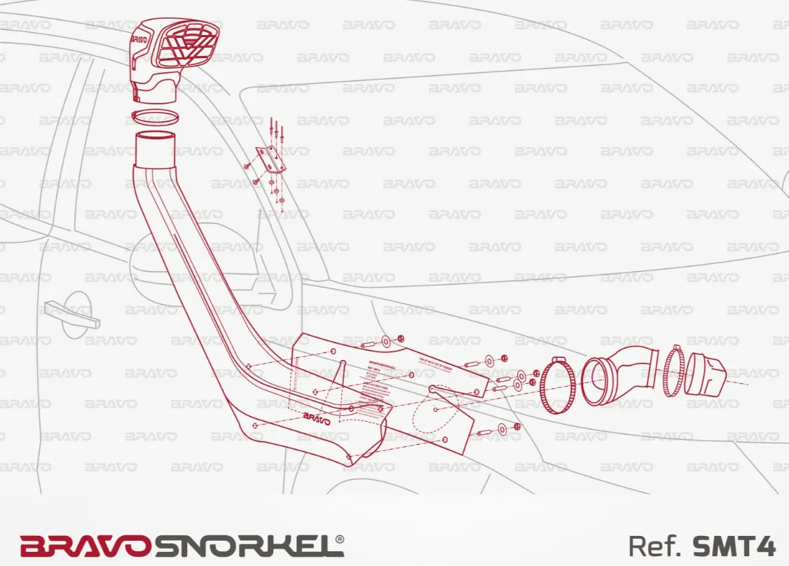 Snorkel Bravo 4x4 - Mitsubishi Triton L200 2019+ - Mitsubishi L200 2019+