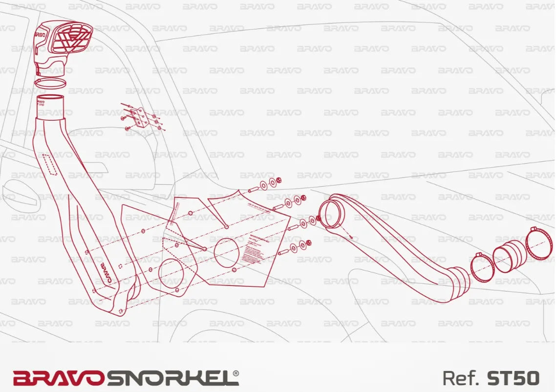 Snorkel Bravo 4x4 - Toyota Land Cruiser / Prado 150 - Toyota KDJ150/155
