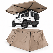 Pack Markise 270° Selbsttragend + Markisenzelt Rhino-Rack | Batwing Linke Seite