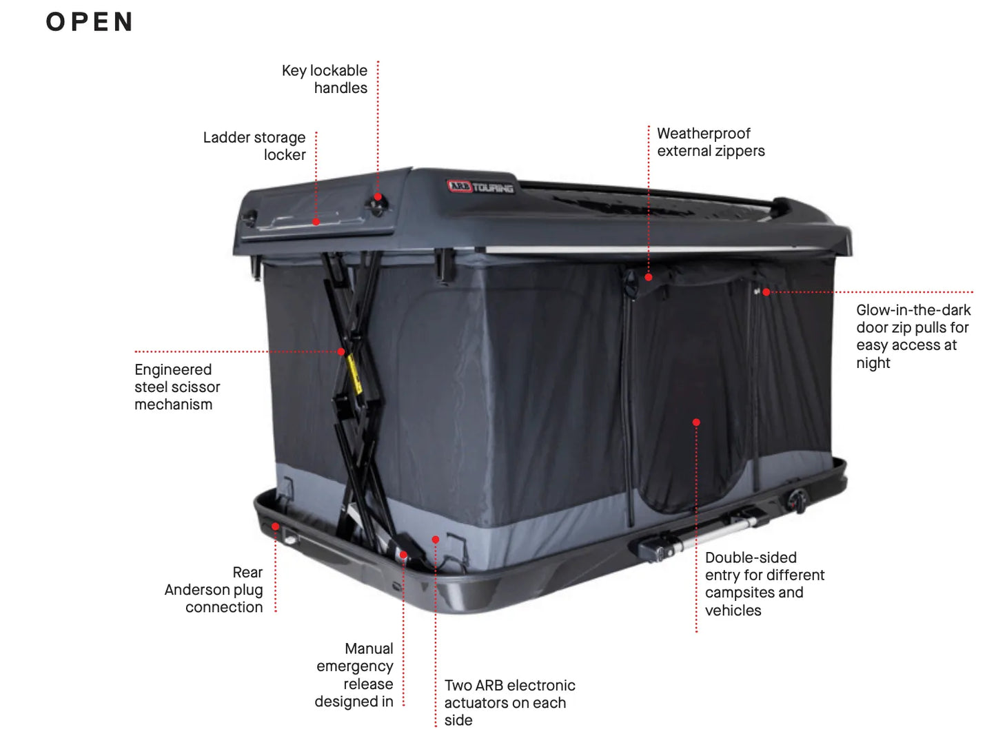 Tente de toit Altitude Electrique | ARB - BYD Shark 2024+