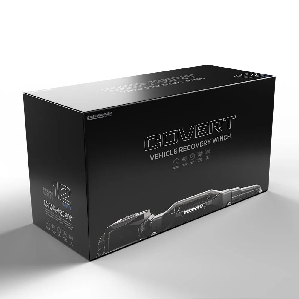 Treuil COVERT 12 Bushranger | 12V | 5443 KG | Cable Acier - BYD Shark 2024+