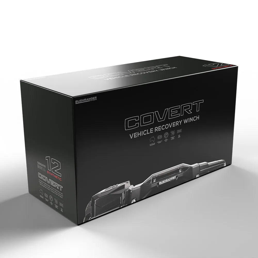 Treuil COVERT 12S Bushranger | 12V | 5443 KG | Synthetique - BYD Shark 2024+