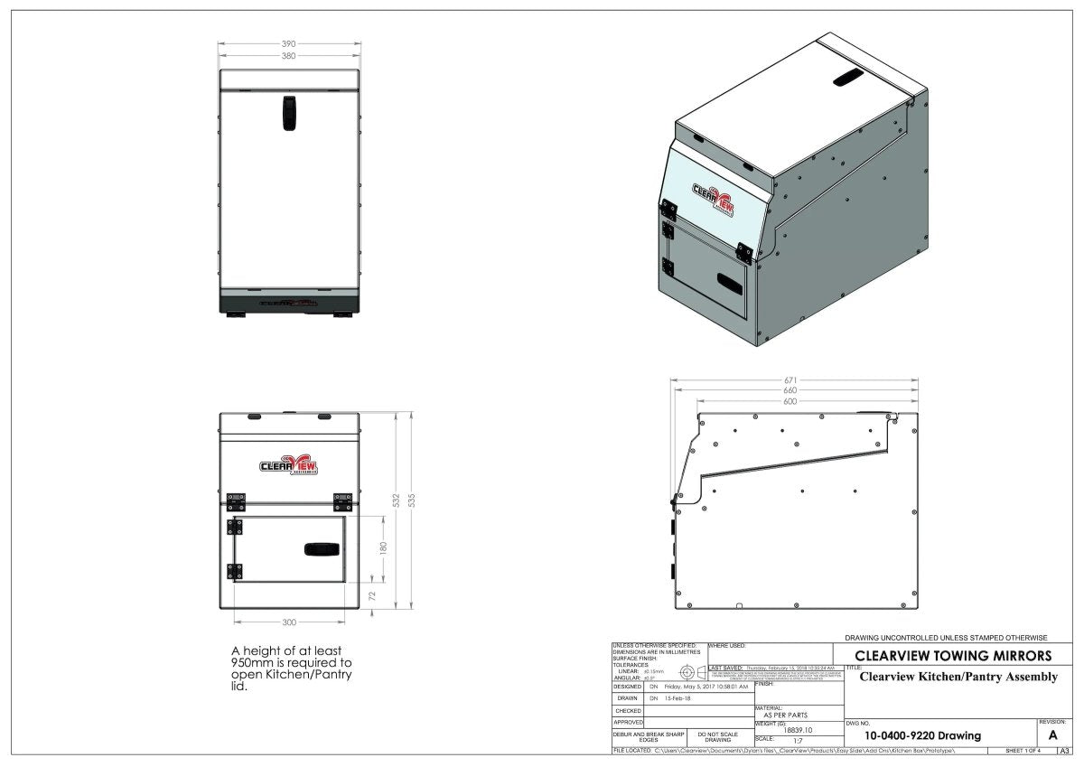 Bloc Cuisine Modulaire Depliable ClearView | 4x4 & Pickup - BYD Shark 2024+