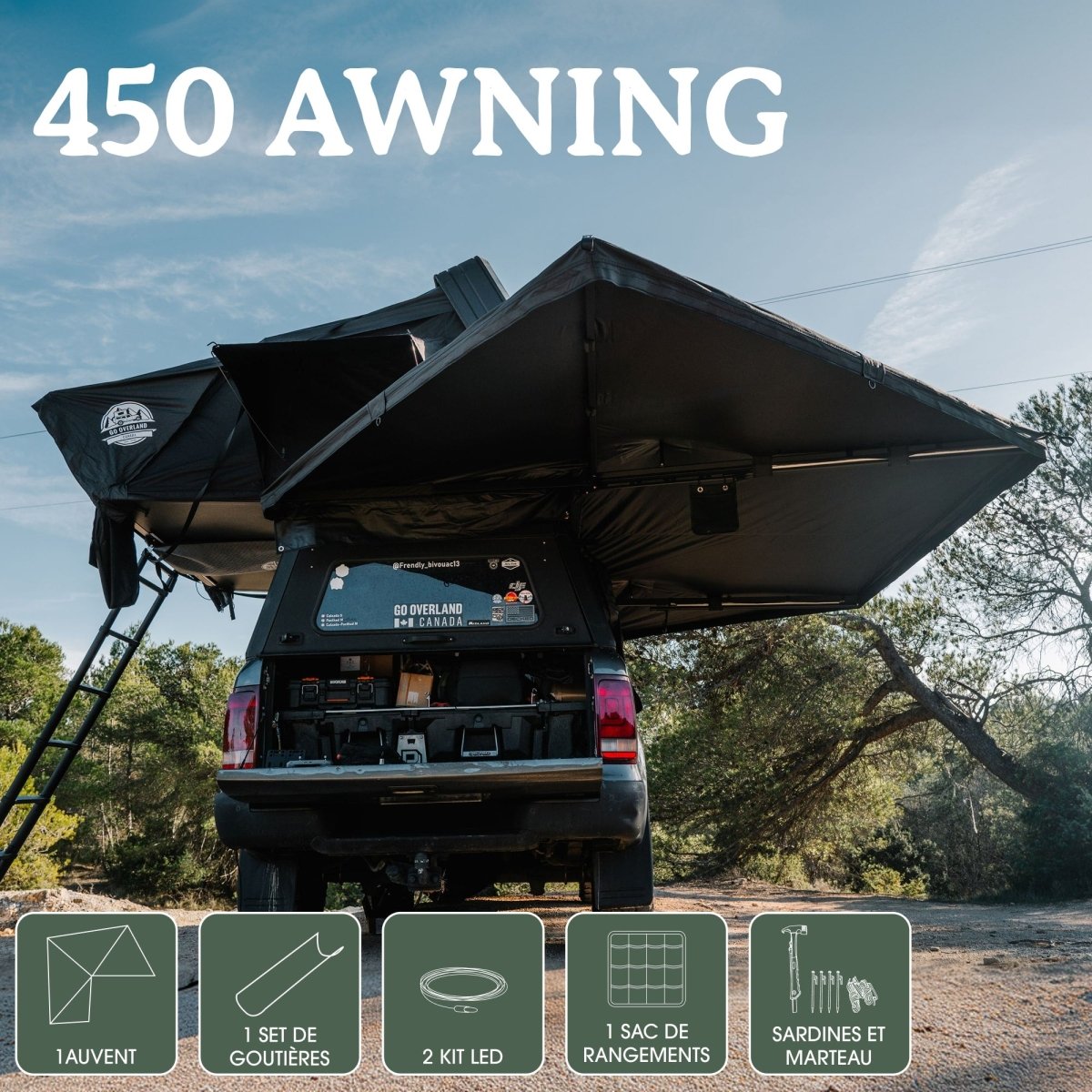 Auvent 270° XL Autoportant 4x4 | Go Overland Canada - BYD Shark 2024+
