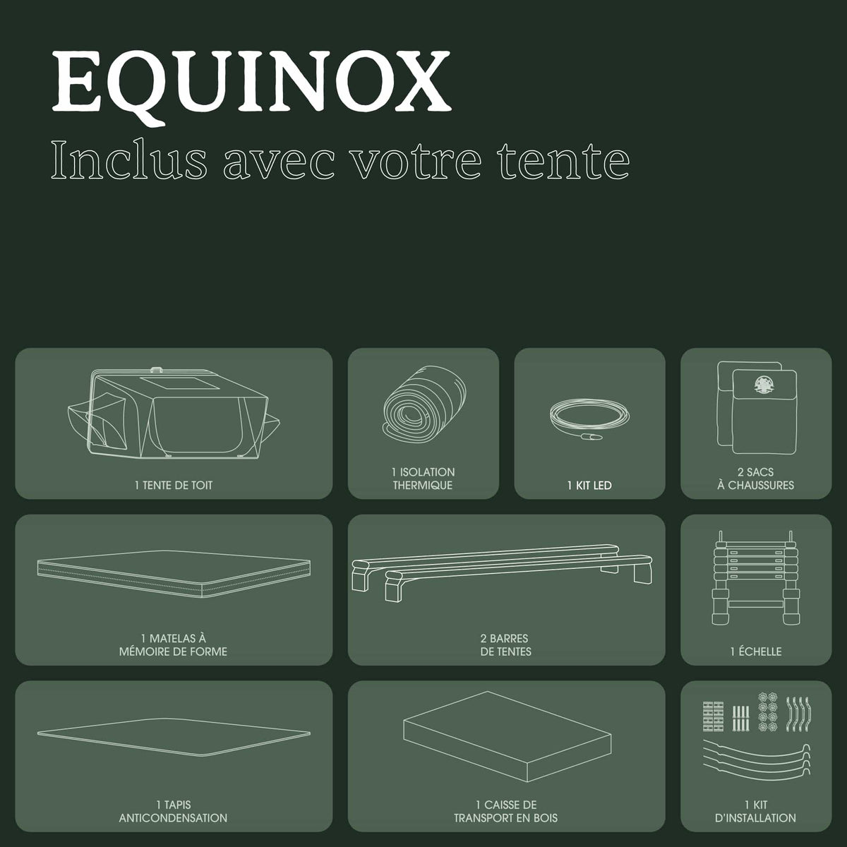 Tente de Toit EQUINOX 2 Places Go Overland Canada – Aluminium - BYD Shark 2024+