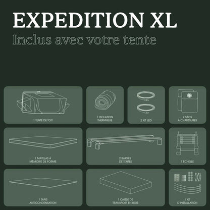 Tente de Toit Expedition XL Go Overland Canada – 4 à 5 Places - BYD Shark 2024+