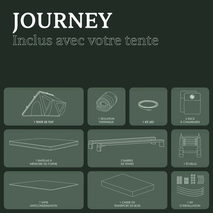 Tente de Toit Rigide JOURNEY - 2 Places Ultra Légère & Compacte - BYD Shark 2024+