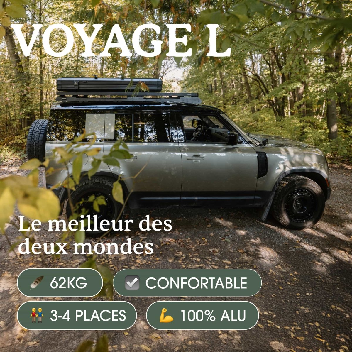 Tente de Toit Voyage L Go Overland Canada – 4 Places - BYD Shark 2024+