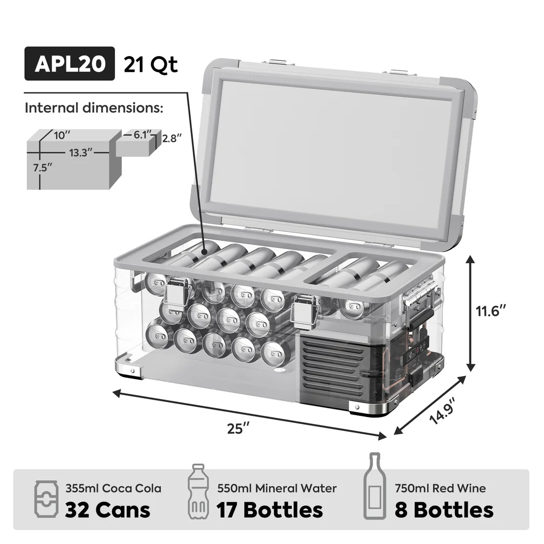 Refrigerateur/Congelateur ICECO 20L Single-Zone - Argent - BYD Shark 2024+