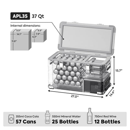 Refrigerateur/Congelateur ICECO 35L Double Zone - Argent - BYD Shark 2024+