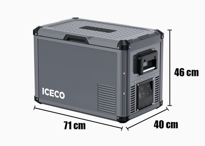 Refrigerateur/Congelateur ICECO 45L Double Compartiments - Gris - BYD Shark 2024+