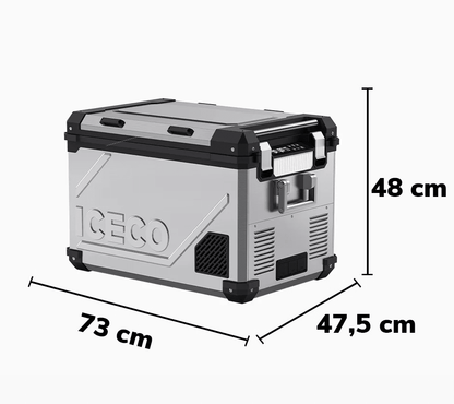 Refrigerateur/Congelateur ICECO 55L Double Compartiments - Argent - BYD Shark 2024+