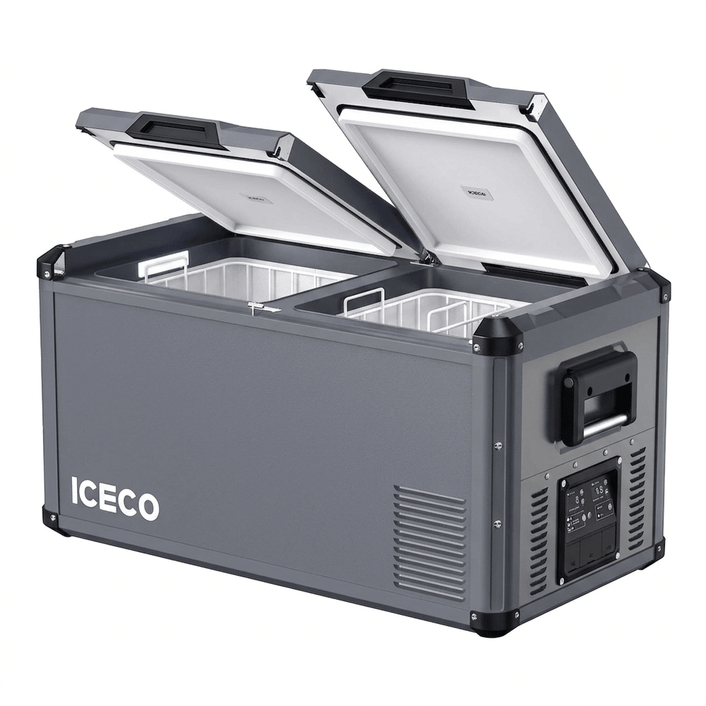 Refrigerateur/Congelateur ICECO 75L Double Compartiments - Gris - BYD Shark 2024+