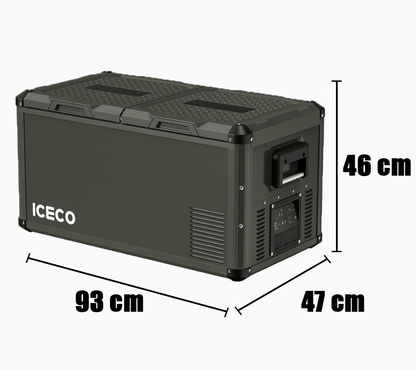 Refrigerateur/Congelateur ICECO 75L Double Compartiments - Vert - BYD Shark 2024+