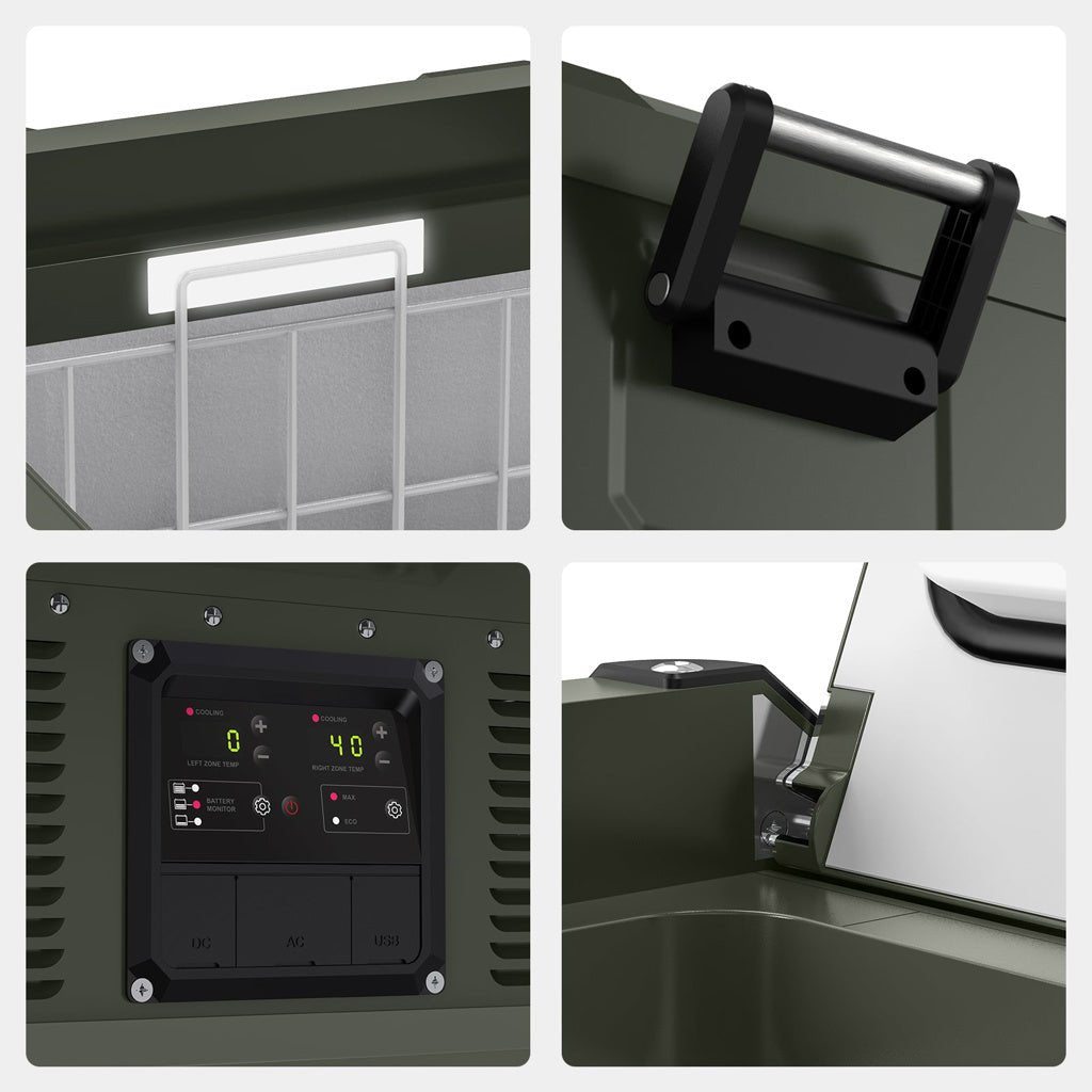 Refrigerateur/Congelateur ICECO 75L Double Compartiments - Vert - BYD Shark 2024+