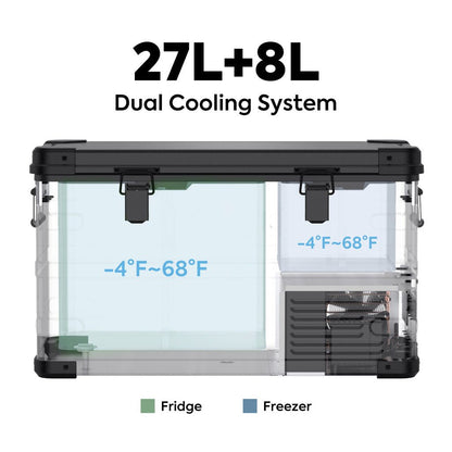 Refrigerateur/Congelateur ICECO APL35 35L Double Zone - Black - BYD Shark 2024+