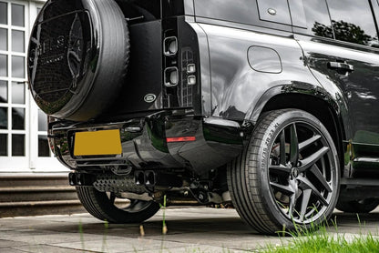 Échappement Quad Gloss Black KAHN pour Defender 110 V8 (2020+) - Defender 110