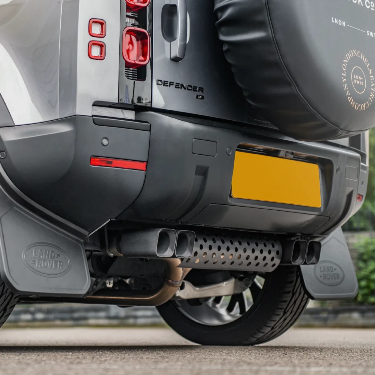 Échappement Quad Satin Black KAHN - Defender 110 2.0L (2020+) - Defender 110