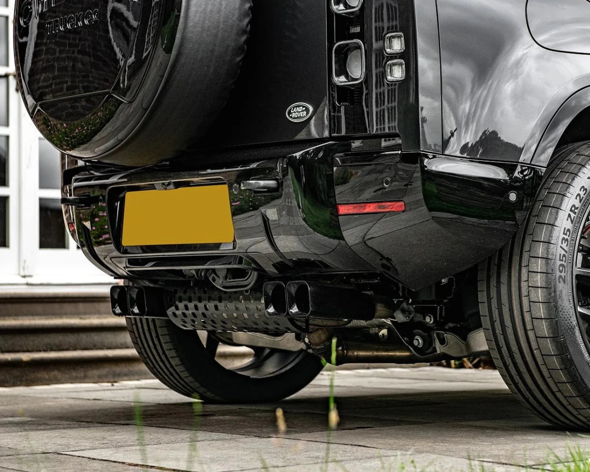 Échappement Quad Satin Black KAHN - Defender 110 2.0L (2020+) - Defender 110