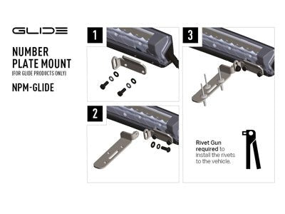 Kit support de plaque pour Glide-18 LAZER LAMPS - BYD Shark 2024+
