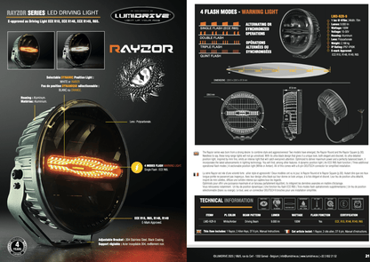 Feu Longue Portée LED Lumidrive Rayzor 9 – Puissance & Style - BYD Shark 2024+