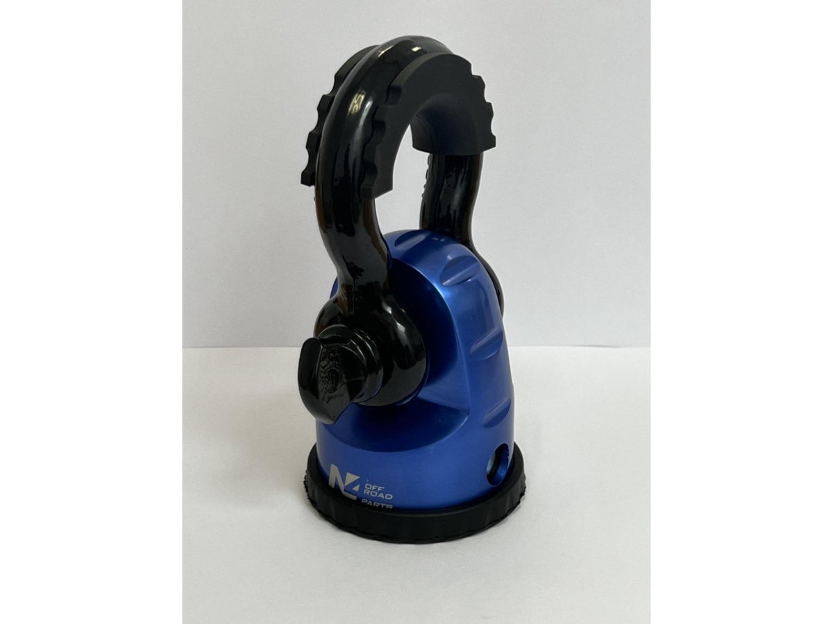 Arrêt de corde 8T en aluminium anodisé bleu pour fixation manille N4-Offroad - BYD Shark 2024+