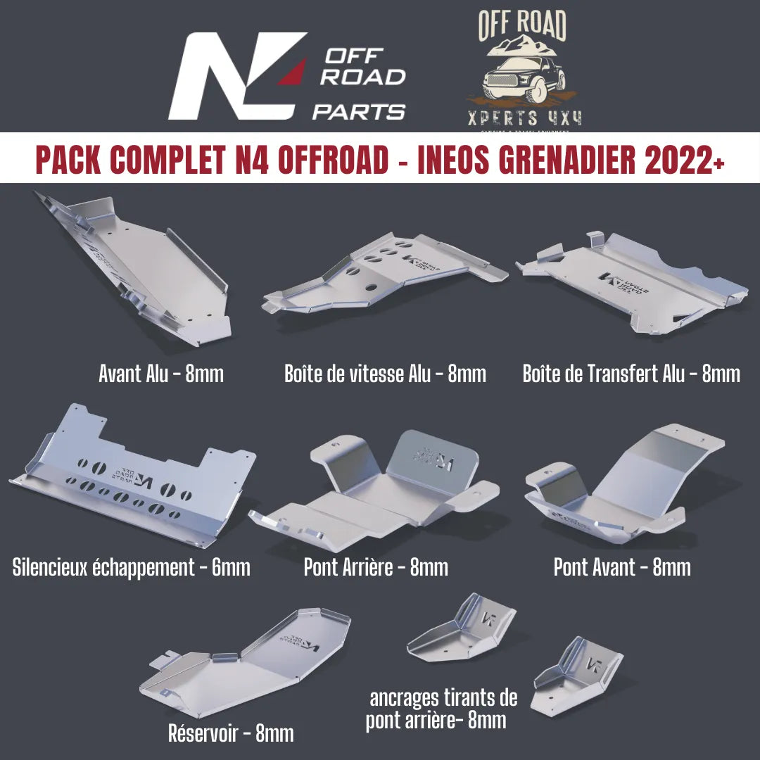 Protection Complète Ineos Grenadier 2022+ N4 Offroad - Pack Blindages Aluminium - INEOS Grenadier