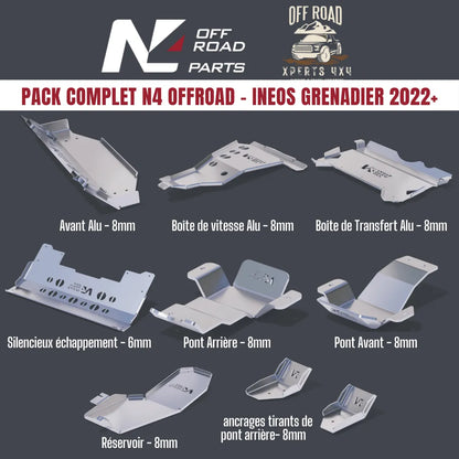 Protection Complète Ineos Grenadier 2022+ N4 Offroad - Pack Blindages Aluminium - INEOS Grenadier