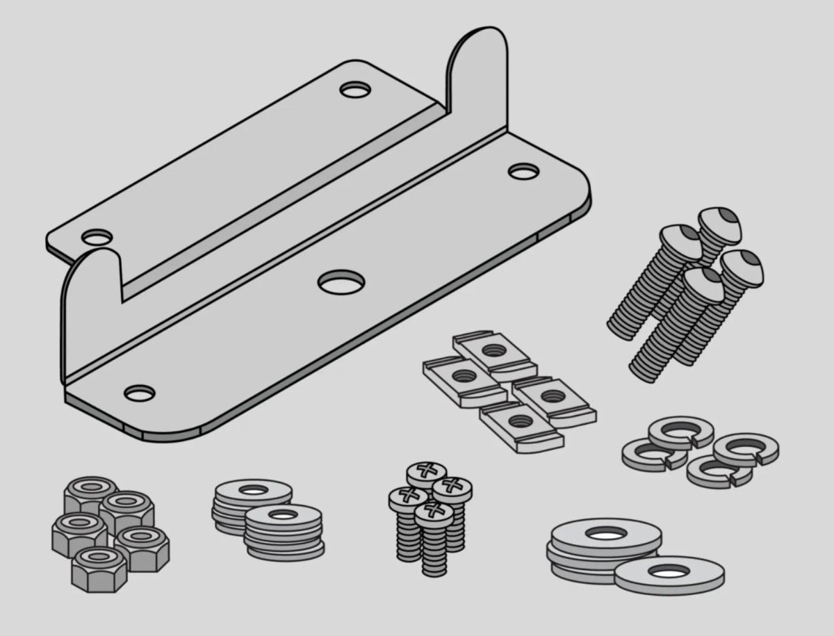Fixations pour Panneau Solaire REDARC sur Galerie Rhino-Rack Pioneer - BYD Shark 2024+