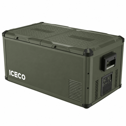 Réfrigérateur congélateur VL90PROD 90 L double zone olive | ICECO Xperts 4x4