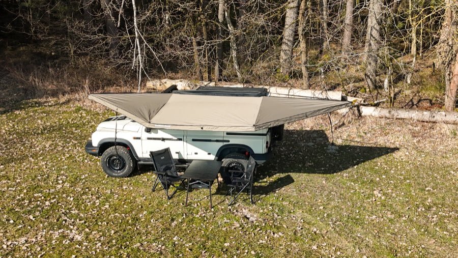 Auvent 180° Autoportant Batwing 2.2m - 8.4m² - RHINO-RACK - BYD Shark 2024+