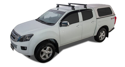 Kit 2 barres de toit Heavy Duty noire 1375mm série 2500 Isuzu D-Max Gen II TF (SX) 2016-2020 - RHINO-RACK - Isuzu Dmax 2012-2020