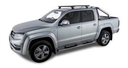 Kit 2 barres de toit noire 1375mm Heavy Duty avec pieds RCH Volkswagen Amarok 2H 2011-2023 - RHINO-RACK - VW Amarok 2011-2022