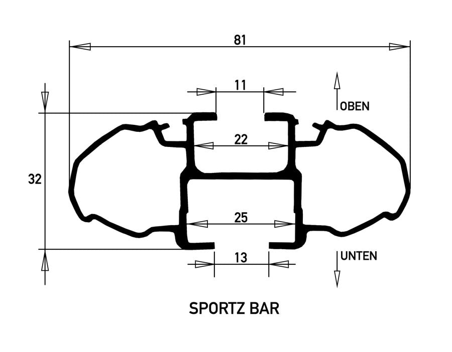 Kit de 2x barres de toit SPORTZ BAR - Ford Ranger/Raptor/Amarok 2023+ - RHINO-RACK - Ford Ranger PHEV 2025+