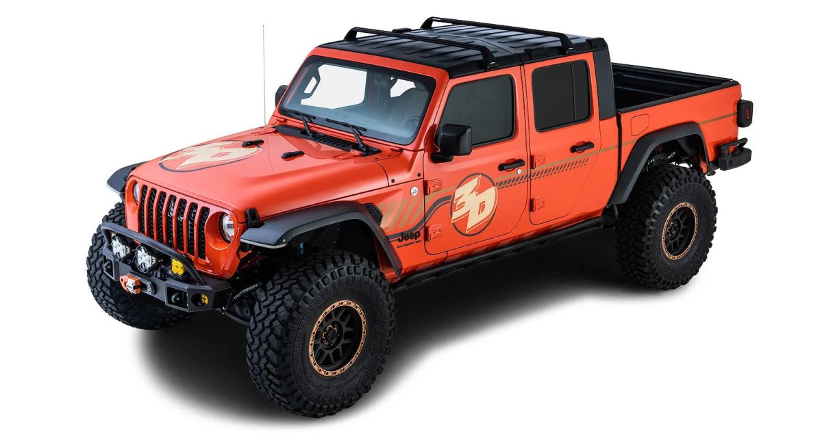 Kit de 2x Barres de toit Vortex SG Black - Jeep JK/JL/JT 4 portes - RHINO-RACK - Jeep Gladiator JT
