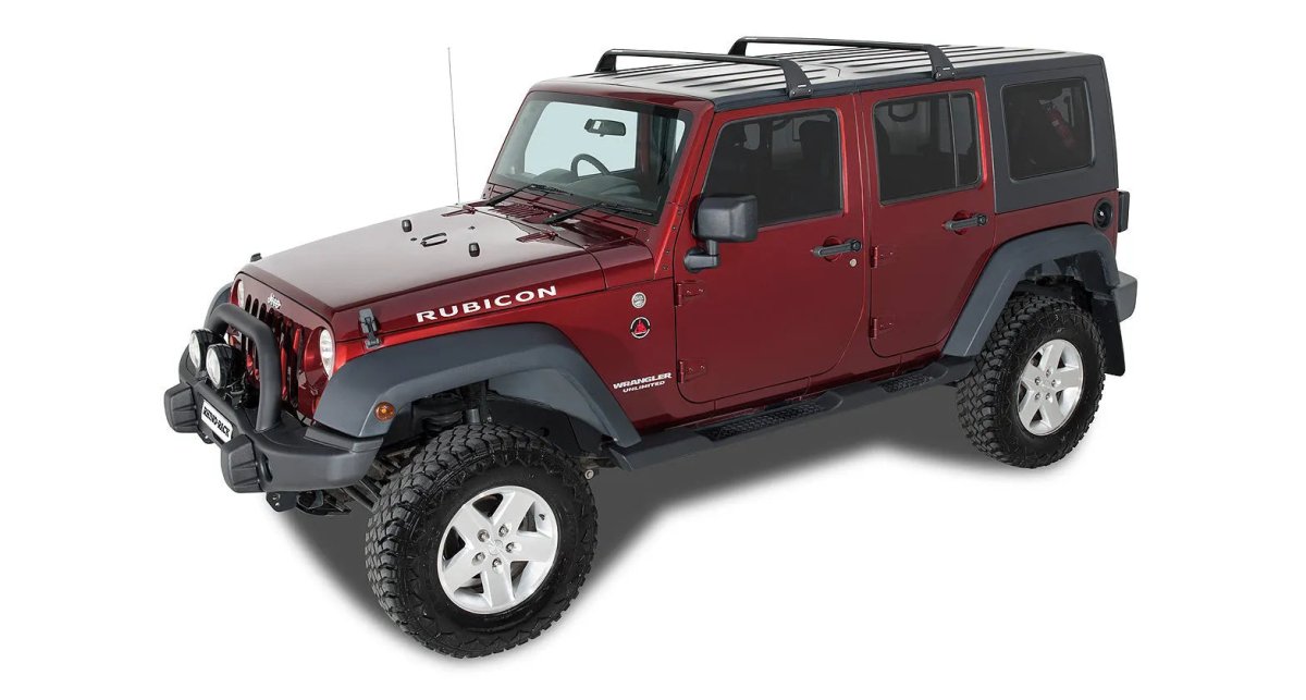Kit de 2x Barres de toit Vortex SG Black - Jeep JK/JL/JT 4 portes - RHINO-RACK - Jeep Gladiator JT