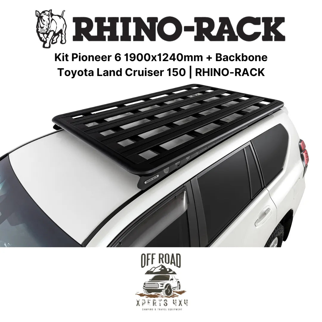 Kit Galerie de Toit 1900x1240mm avec Backbone | Toyota Land Cruiser 150 - RHINO-RACK - Toyota KDJ150/155