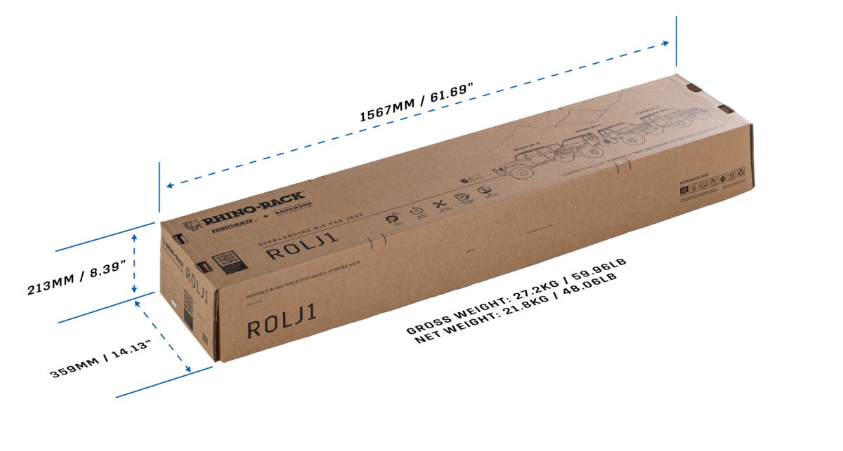 Kit Galerie de Toit Overlanding Jeep JK/JL & Gladiator JT - RHINO-RACK - Jeep Gladiator JT