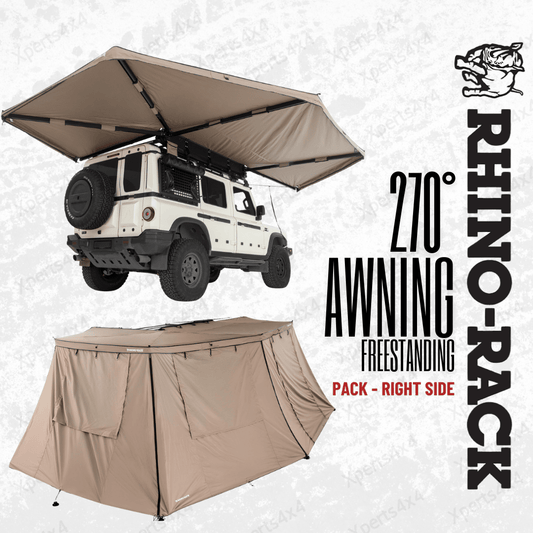 Pack Auvent 270° Auto-portant + Parois | Batwing Côté Droite - RHINO-RACK - BYD Shark 2024+