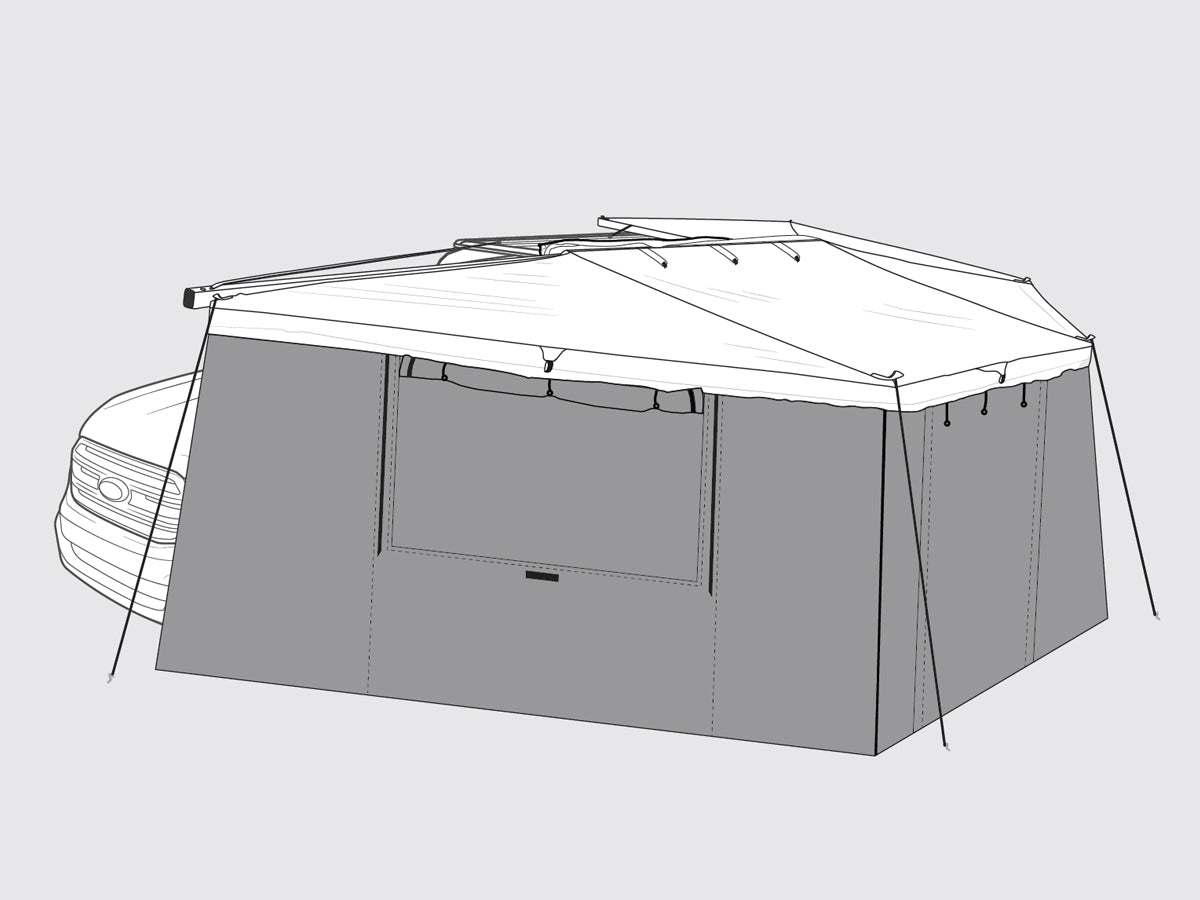 Pack Auvent 270° Auto-portant + Parois | Batwing Côté Gauche - RHINO-RACK - BYD Shark 2024+