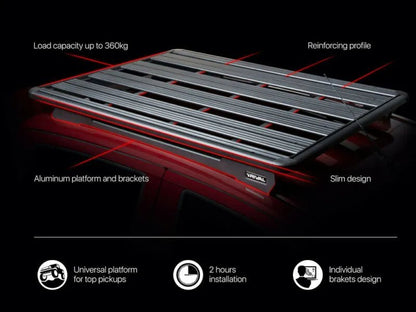 Galerie de toit pour Toyota Hilux REVO 2016-Present | RIVAL 4x4 | 1430 x 1235mm - Toyota Hilux 2016+