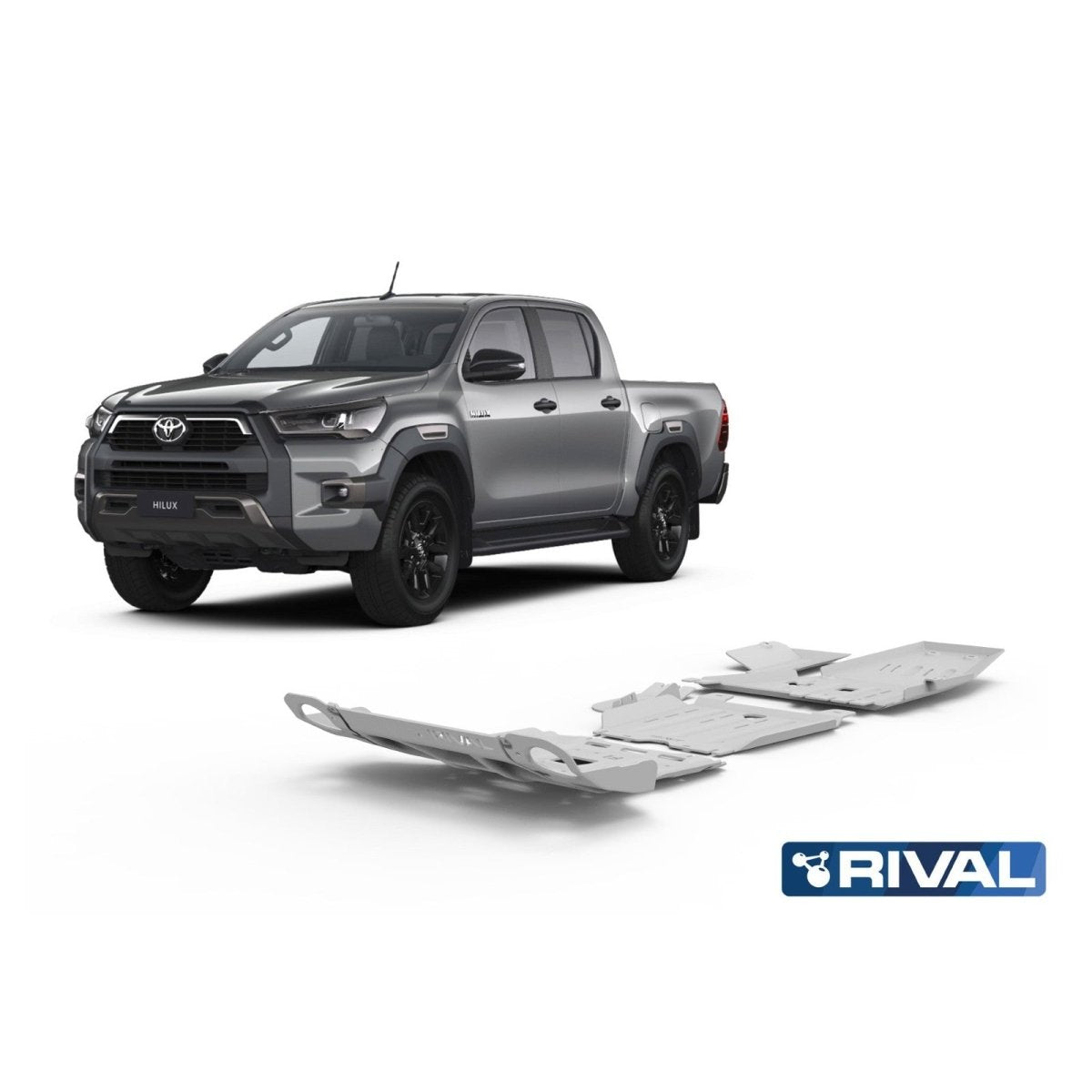 Kit 3x Protections Toyota Hilux REVO 2016-Présent - Rival4x4 - Aluminium - Toyota Hilux 2016+