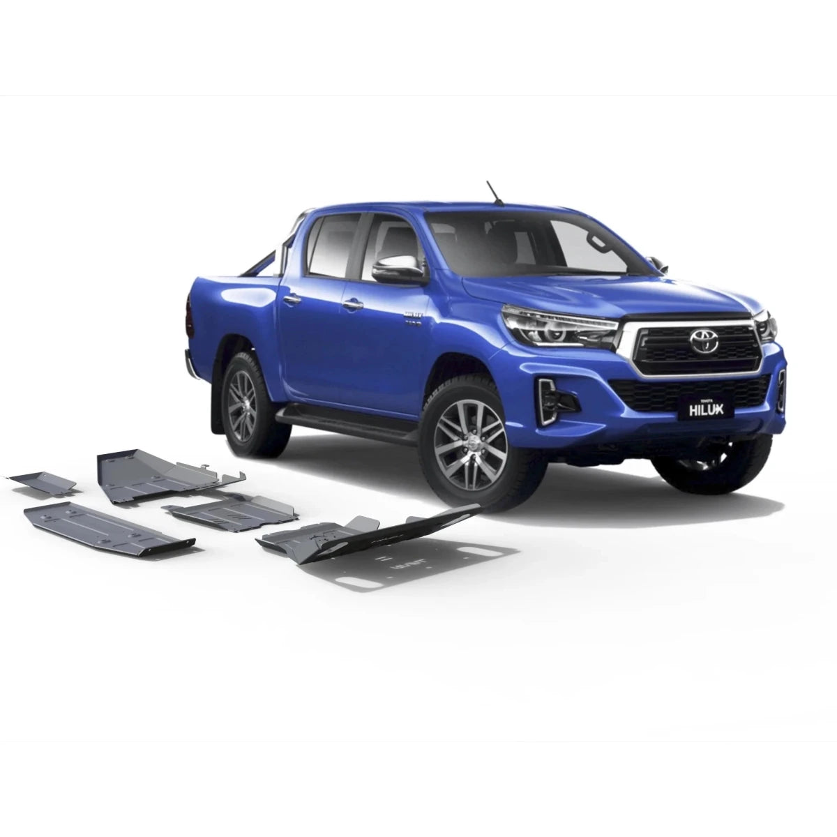 Kit 4x Protections Toyota Hilux REVO 2016-Présent - Rival4x4 - Aluminium 6mm - Toyota Hilux 2016+