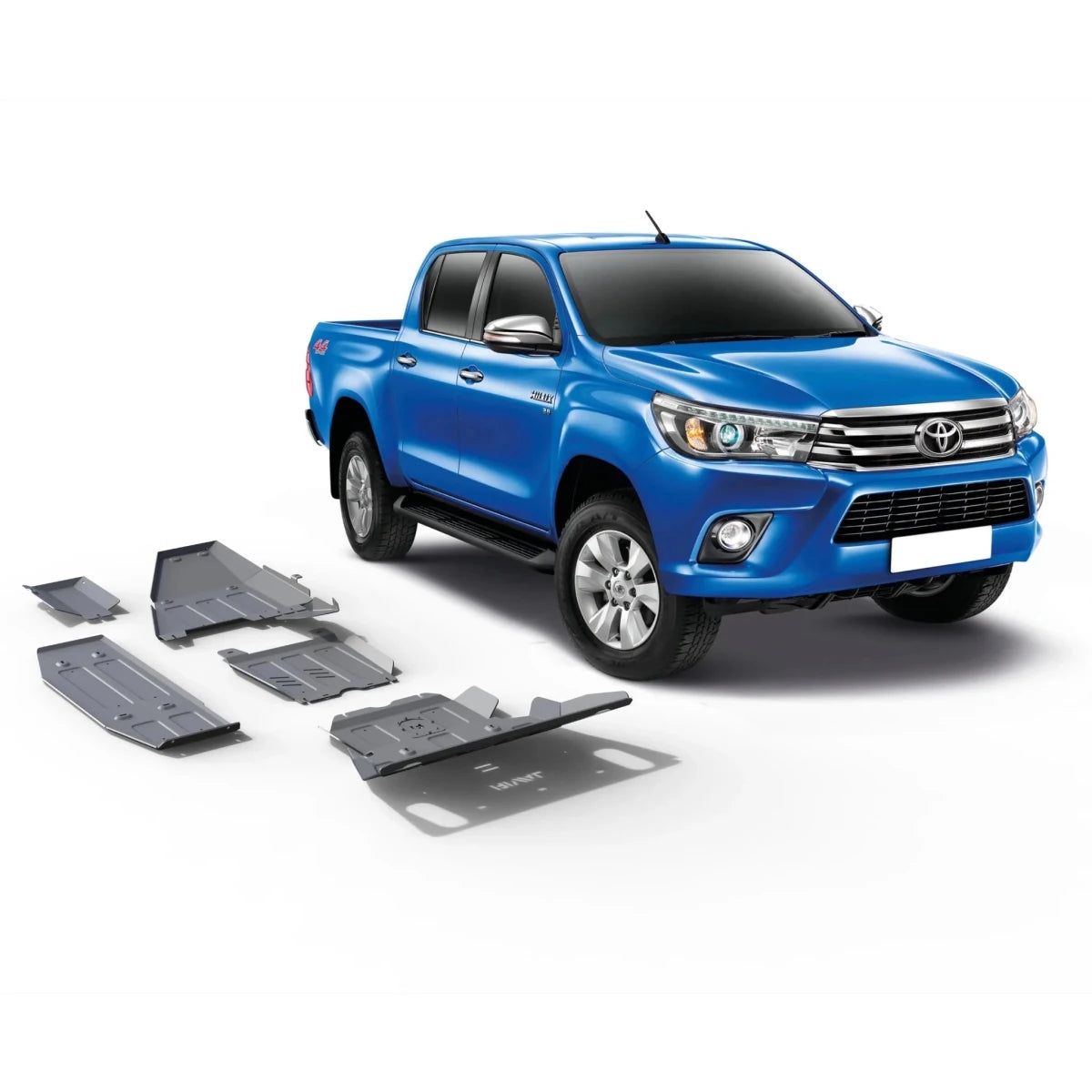Kit 4x Protections Toyota Hilux REVO 2016-Présent - Rival4x4 - Aluminium 6mm - Toyota Hilux 2016+
