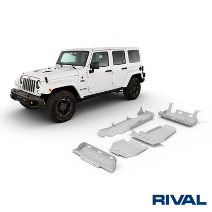 Kit Protections Inférieures Jeep Wrangler JK 2007-2018 Aluminium 6mm - Rival4x4 - Jeep JK
