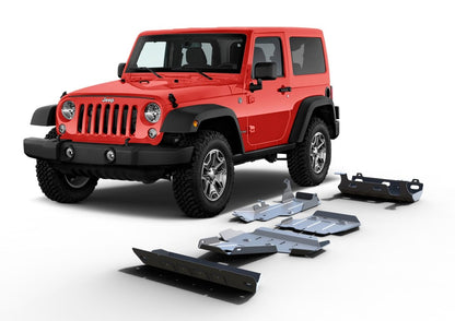 Kit Protections Inférieures Jeep Wrangler JK 2007-2018 Aluminium 6mm - Rival4x4 - Jeep JK