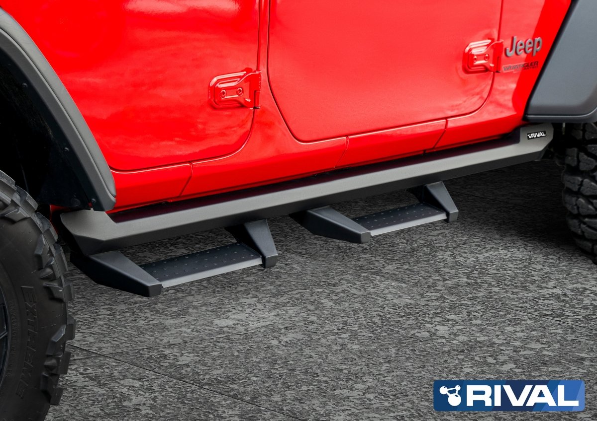Marche-pieds RIVAL4x4 RockSlider - Jeep Wrangler JLU Off-Road - Jeep JL