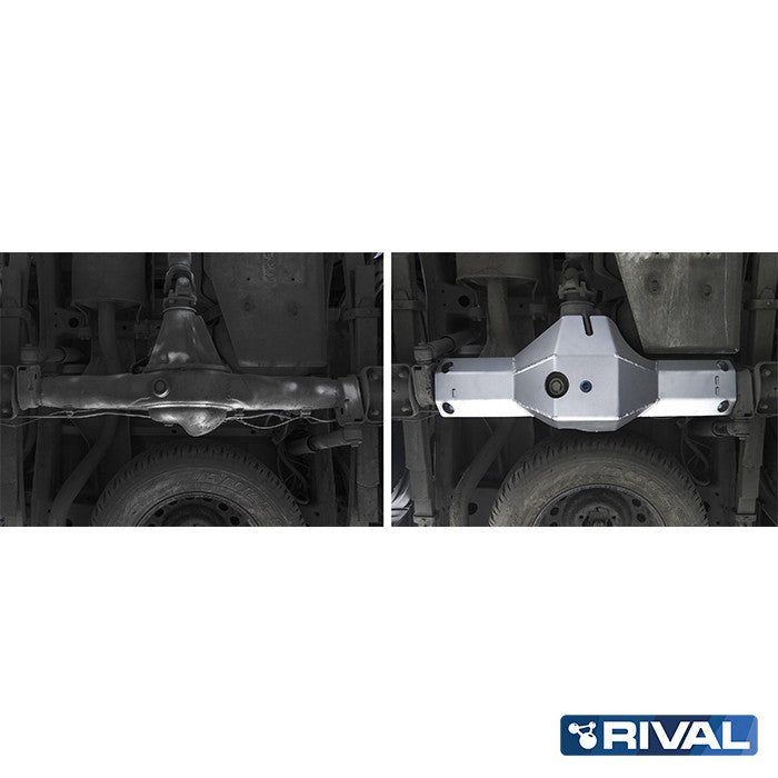 Protection Différentiel Arrière - Toyota Hilux REVO 2016-Présent - Rival4x4 - Aluminium 6mm - Toyota Hilux 2016+