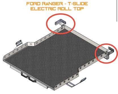 Fixations pour Plateau Coulissant RUUUD pour Ford Ranger/Raptor & VW Amarok 2023+ - Ford Ranger PHEV 2025+