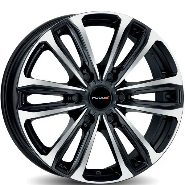 Jante Aluminium RUUUD Namur 6.5x17 6x120 ET50 CTR74.6 - Black Polished - Dacia Duster 2024+